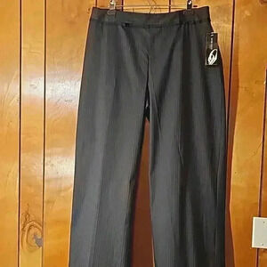 NIine West womens pants 16W slouchy pinstripe wideleg dressy business ca…